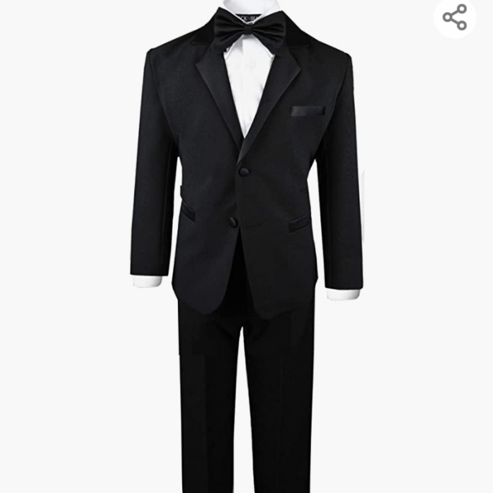 Boys full tux with vest and bow tie